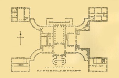 केडल्टन की प्रधान मंजिल की योजना, 1925। द्वारा अज्ञात