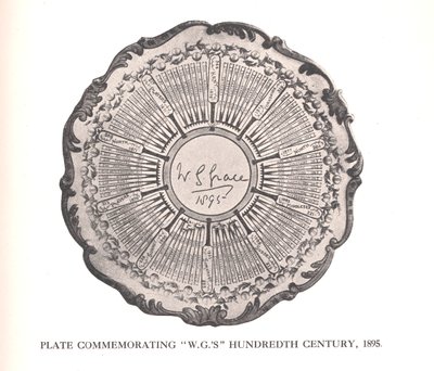प्लेट डब्ल्यूजी ग्रेसस हंड्रेथ शताब्दी, 1895 1912 को स्मरण करते हुए द्वारा अज्ञात