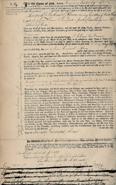 दास पर नीति, 1794, 1928 द्वारा अज्ञात