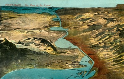 पोर्ट-सेड - द प्लान ऑफ द कैनल, c1918-c1939। द्वारा अज्ञात