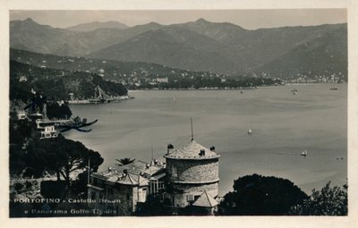 पोर्टोफिनो - ब्रौन कैसल और पैनोरमा गोल्फो टिगुलियो, c1900। द्वारा अज्ञात