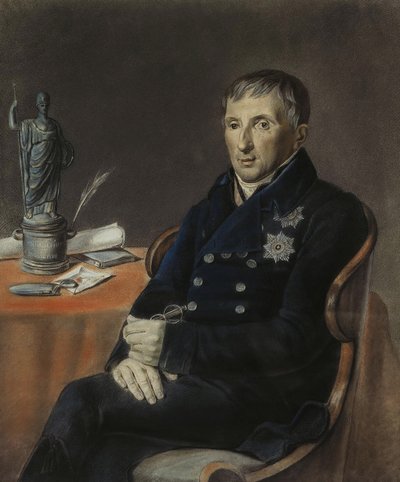 एलेक्सी निकोलेयेविच ओलीनिन का पोर्ट्रेट 1763-1843, 1833 द्वारा अज्ञात