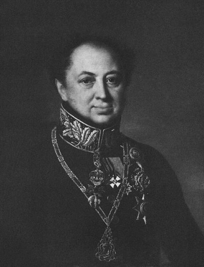 दिमित्री पावलोविच टाटिशेव का पोर्ट्रेट 1767-1845, 1838 द्वारा अज्ञात