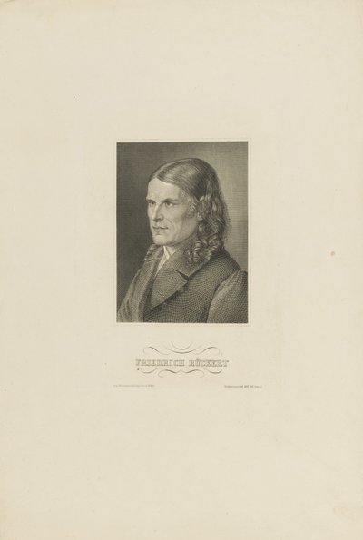 फ्रेडरिक रर्कर्ट का पोर्ट्रेट 1788-1866, सीए 1845। द्वारा अज्ञात