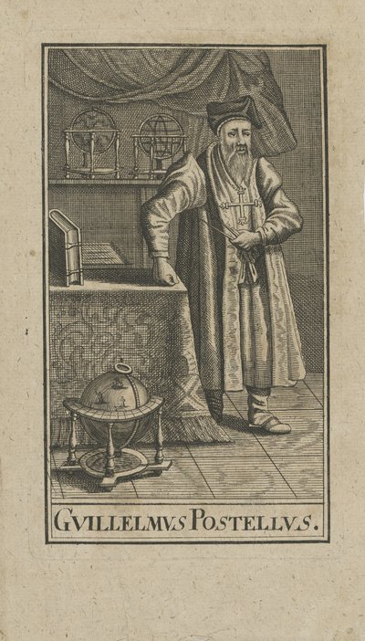1740 से पहले 1510-1581, गिलियूम पोस्टेल का पोर्ट्रेट। द्वारा अज्ञात