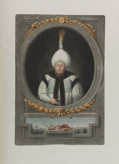 सुल्तान मुस्तफा III का पोर्ट्रेट 1717-1774, 1815 द्वारा अज्ञात