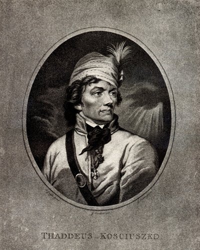 टेडेस्ज़ कोसीसुस्को का पोर्ट्रेट 1746-1817, प्रारंभिक 19 वीं शताब्दी। द्वारा अज्ञात