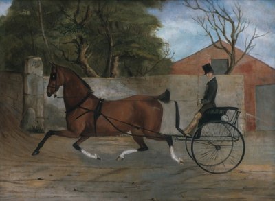 एक गाड़ी में एक सज्जन का पोर्ट्रेट, ca. 1850-1860। द्वारा Unbekannt