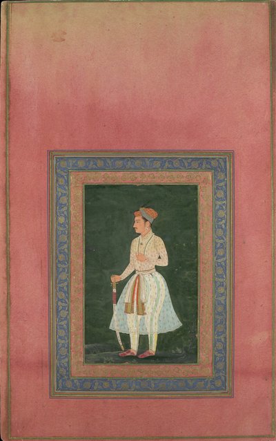 17 वीं शताब्दी में डेविस एल्बम से गॉज़ी व्हाइट कॉस्टयूम, फोलियो में एक नोबल का पोर्ट्रेट। द्वारा अज्ञात