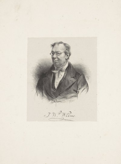 संगीतकार जोहान विल्हेम विल्म्स का पोर्ट्रेट 1772-1847, 1835। द्वारा अज्ञात