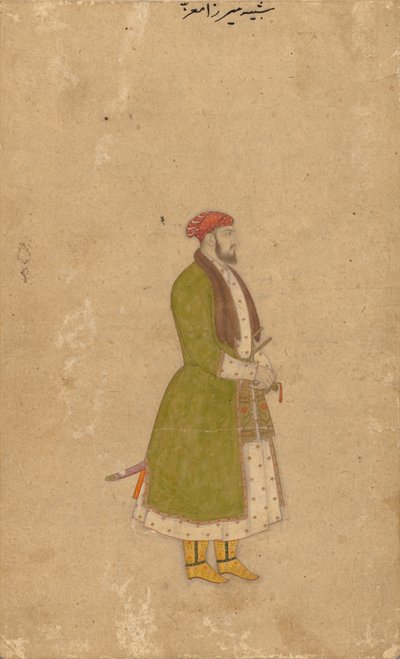 ब्रोकर मिर्ज़ा मुइज़ का पोर्ट्रेट, सी। 1680-1700। द्वारा अज्ञात