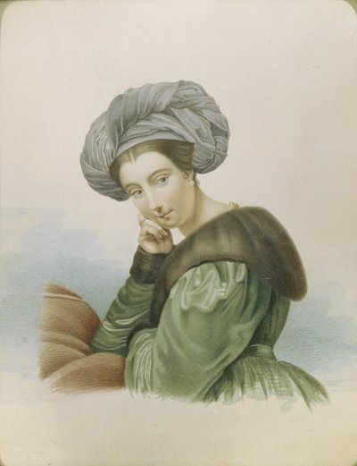 अभिनेत्री एकातेरिना शिमोनोवा का पोर्ट्रेट 1786-1849, प्रारंभिक 19 वीं शताब्दी। द्वारा अज्ञात