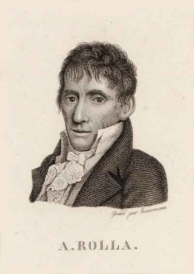 वायलिन वादक और संगीतकार एलेसेंड्रो रोला का चित्र 1757-1841, 1790। द्वारा अज्ञात