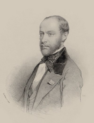 वायलिन वादक और संगीतकार हेनरी वीक्सटेम्प्स का चित्र 1820-1881, 1857। द्वारा अज्ञात