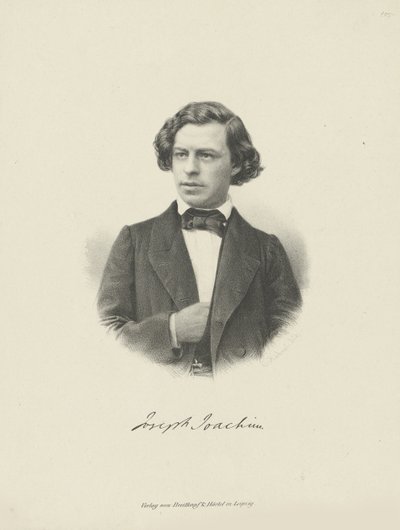 वायलिन वादक और संगीतकार जोसेफ जोआचिम का 1831-1907, सीए 1855 का चित्रण। द्वारा अज्ञात