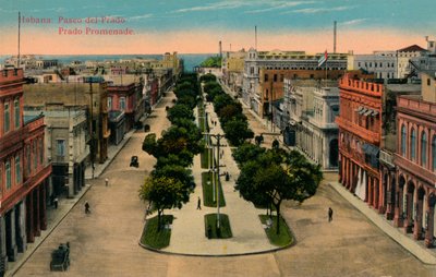 प्राडो प्रोमेनेड, हवाना, क्यूबा, 1910 द्वारा अज्ञात