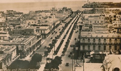 प्राडो और मोरो कैसल, हवाना, क्यूबा, c1900 द्वारा अज्ञात