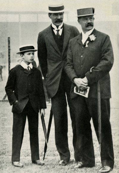 प्रिंस अल्बर्ट अपने ट्यूटर और लॉर्ड डेसबोरो के साथ, 1908, 1947। द्वारा अज्ञात