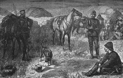 प्रिंस लुई नेपोलियन एंड पार्टी बिफोर द ज़ुलु सरप्राइज़, c1880 द्वारा अज्ञात