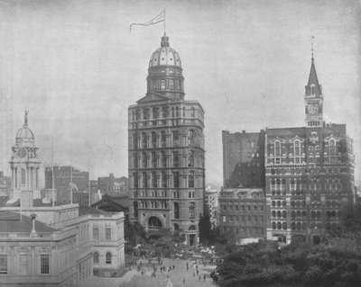 प्रिंटिंग हाउस स्क्वायर, न्यूयॉर्क, यूएसए, c1900। द्वारा अज्ञात