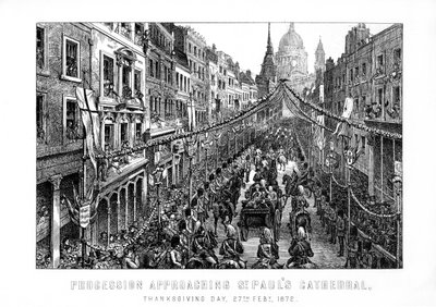 जुलूस सेंट पॉल कैथेड्रल, धन्यवाद दिवस, 27 फरवरी, 1872, 1899 द्वारा अज्ञात
