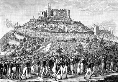 27 मई 1832 को हम्बच कैसल का जुलूस। द्वारा अज्ञात