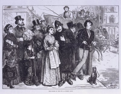 सूर्य ग्रहण का सार्वजनिक गवाह, लंदन, c1870 द्वारा अज्ञात