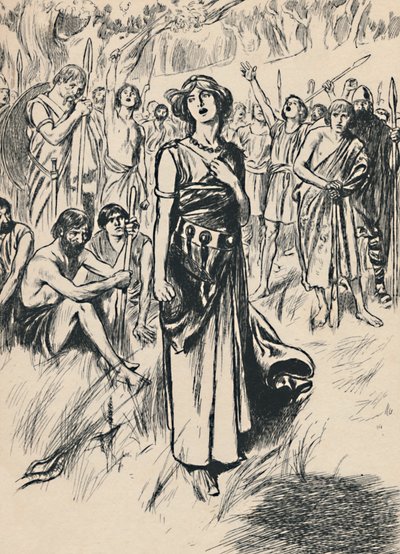 क्वीन बोएडिसिया और उनके सैनिक, c1907 द्वारा अज्ञात