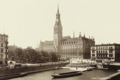 हैम्बर्ग सिटी हॉल। 1900 के आसपास द्वारा अज्ञात