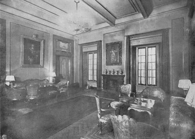 C1933 के काहिरा के राजा विक्टर इमैनुएल III और इटली की रानी एलेना की यात्रा के लिए स्वागत कक्ष। द्वारा अज्ञात