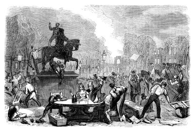 क्वींस स्क्वायर, ब्रिस्टल में 1831 c1895 में सुधार दंगे द्वारा अज्ञात