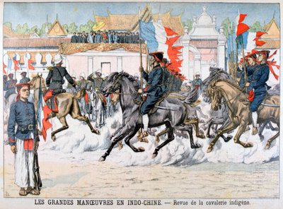 स्वदेशी घुड़सवार सेना की समीक्षा, फ्रांसीसी इंडोचाइना, 1903 द्वारा अज्ञात