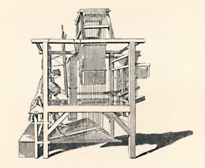 रिबिन वीवर इन द लूम, 1747, 1904 द्वारा अज्ञात