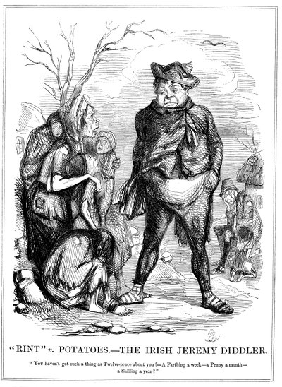 रेंट बनाम आलू - द आयरिश जेरेमी डिडलर, 1845 द्वारा अज्ञात