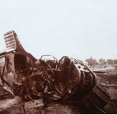 खुला टैंक, शैंपेन, उत्तरी फ्रांस, c1914-c1918 द्वारा अज्ञात