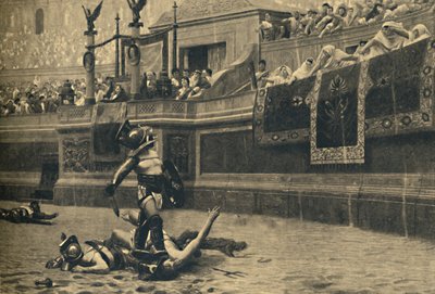 रोमा - कोलोसियम - एक ग्लैडीएटोरियल लड़ाई में अंगूठे, 1910 द्वारा अज्ञात