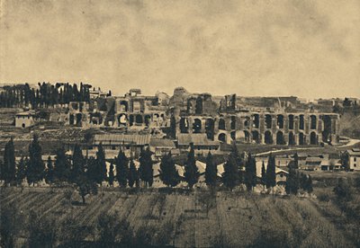 रोमा - 1910 के सेप्टिमियस सेवरस के महल के उपग्रहों का भव्य अवशेष। द्वारा अज्ञात