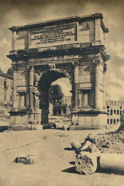 रोमा - रोमन फोरम - आर्क ऑफ टाइटस, 1910। द्वारा अज्ञात