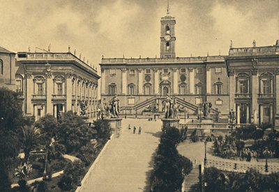 रोमा - द कैपिटोल: सीनेटरों के केंद्र पैलेस में अब सिटी हॉल, 1910। द्वारा अज्ञात