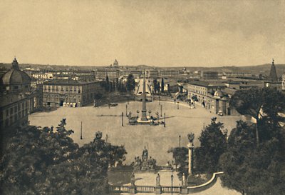रोमा - पिंकियन गार्डन से देखें: पॉपोलो चिनार-पेड़ों का वर्ग, 1910 द्वारा अज्ञात