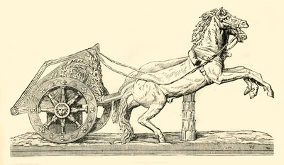 रोमन रेसिंग रथ, 1890। द्वारा अज्ञात