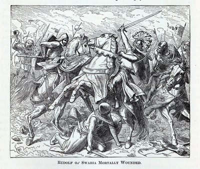 रुबॉल्फ ऑफ स्वबिया मोर्टली वाउंड्ड, 1882 द्वारा अज्ञात