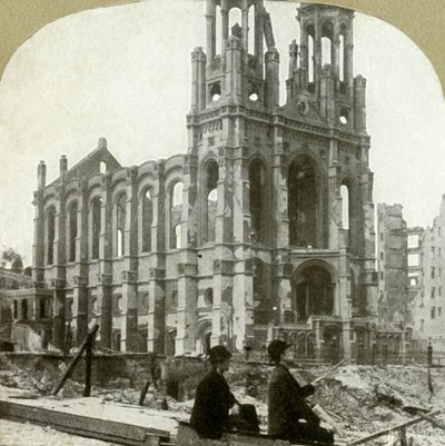 सटर सेंट पर यहूदी आराधनालय के खंडहर, 1865 और 1868, 1906 के महान भूकंप थे। द्वारा अज्ञात