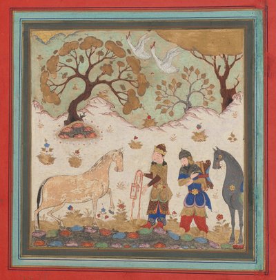 रुस्तम ने 15वीं सदी के मध्य में शाहनामा बुक ऑफ किंग्स से रक्ष, फोलियो हासिल किया। द्वारा अज्ञात
