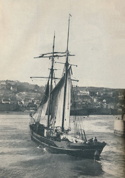 न्यूबेल हार्बर में सेलिंग, इसाबेला, एक दो-मस्त लंकाशायर प्रकार के विद्वान, 1937 द्वारा अज्ञात