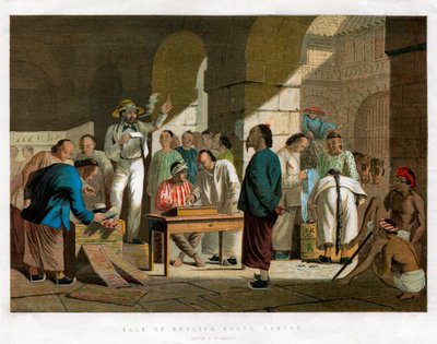 अंग्रेजी सामानों की बिक्री, कैंटन, 1858 द्वारा अज्ञात