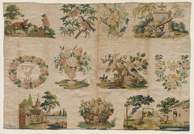 सैम्पलर फ्रैगमेंट, 1819। द्वारा अज्ञात