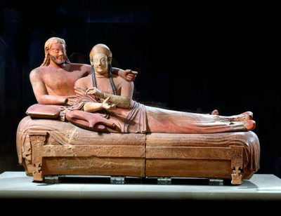 सार्कोफैगस विथ रिक्लाइनिंग कपल, 6 ठी शताब्दी ई.पू. द्वारा अज्ञात