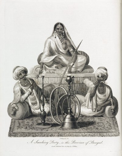 बंगाल प्रांत (भारत) में धूम्रपान दृश्य द्वारा अज्ञात