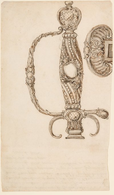 स्मॉलस्वॉर्ड्स के लिए चार डिजाइनों का सेट, सीए। 1725-80। द्वारा अज्ञात